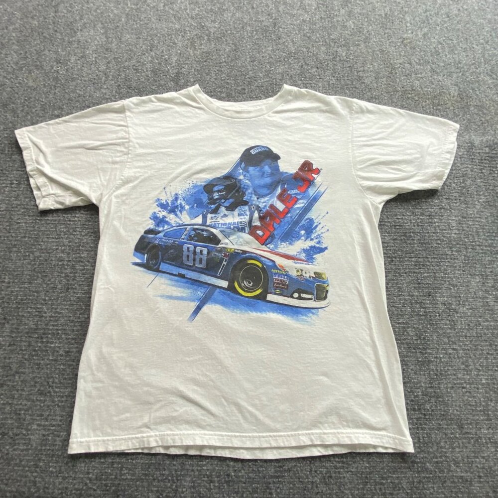 Chase Authentics White Dale Jr. Racing Graphic Tee